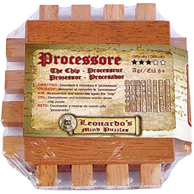 GAMES ART. PROCESSOR - WOODEN 3D PUZZLE - EDUCATIONAL 3D GAMES - DIFFICULTY 3/6 HARD - LEONARDO DA VINCI COLLECTION - Image 3